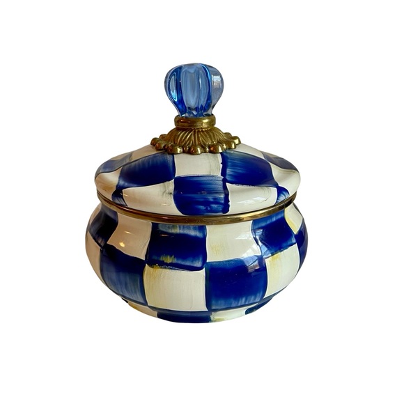 MacKenzie-Childs Other - Mackenzie-Childs Royal Check Squashed Pot